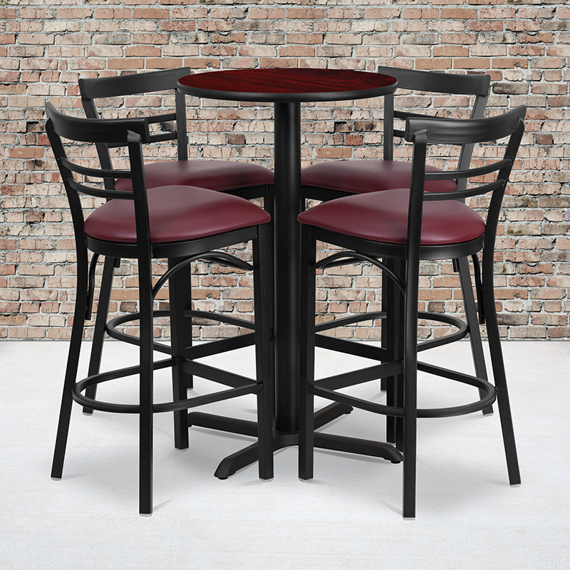 Alamont Furniture, ALA-IECG2-7786, Laminate Restaurant Bar Table and Stool Sets