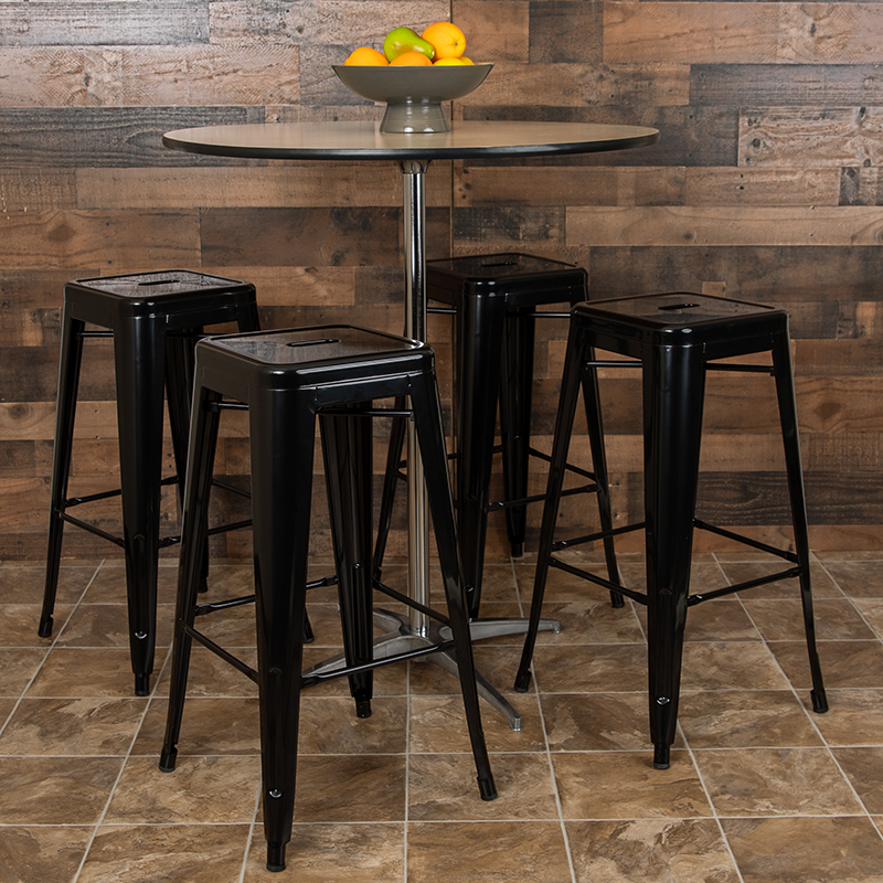 Alamont Furniture, 4-ALA-5FU-443490, Metal Bar Height Stools