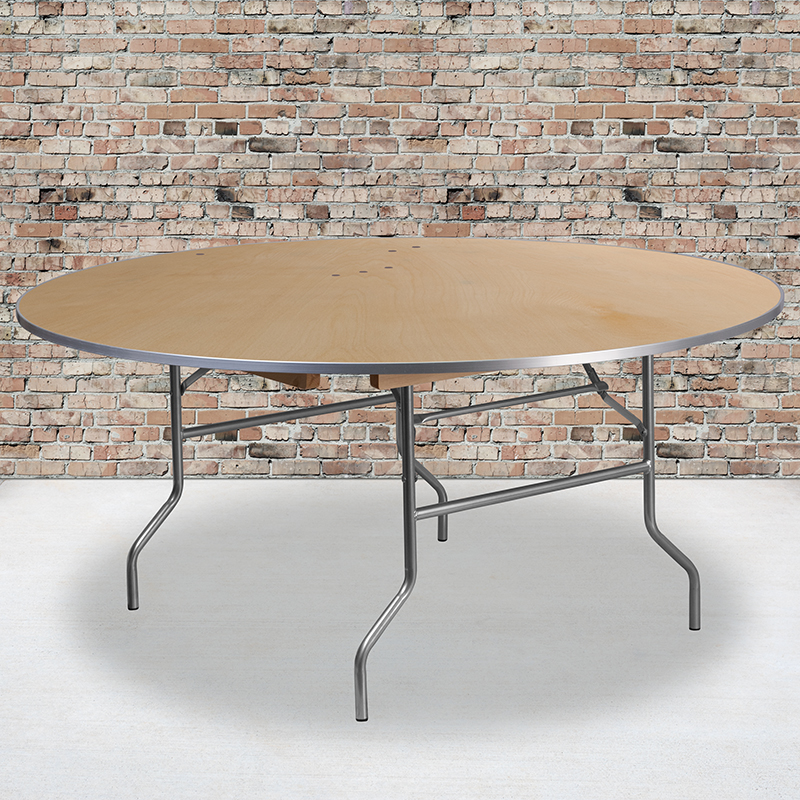 Alamont Furniture, ALA-YB77-199882, Round Wood Folding Tables