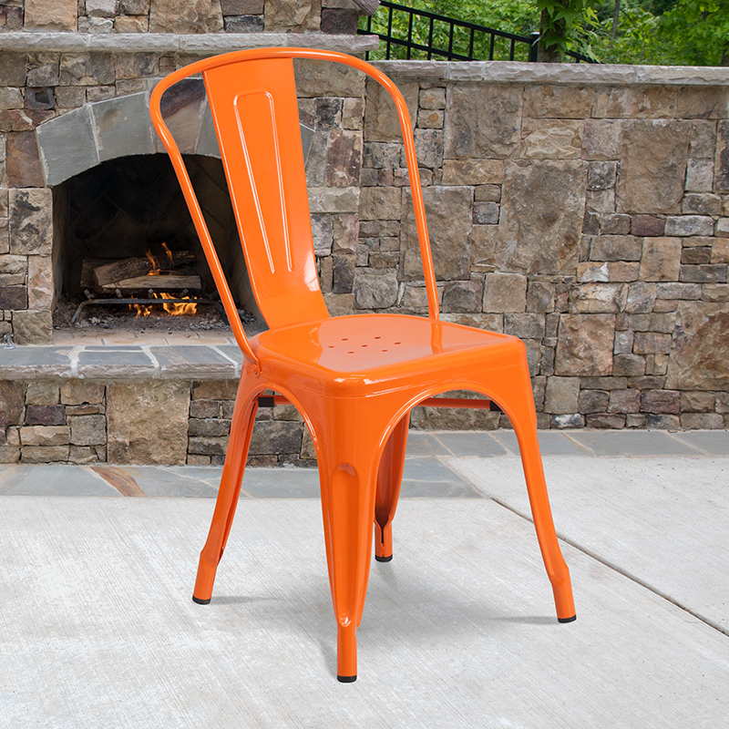 Alamont Furniture, ALA-DI42-22454, Metal Colorful Restaurant Chairs
