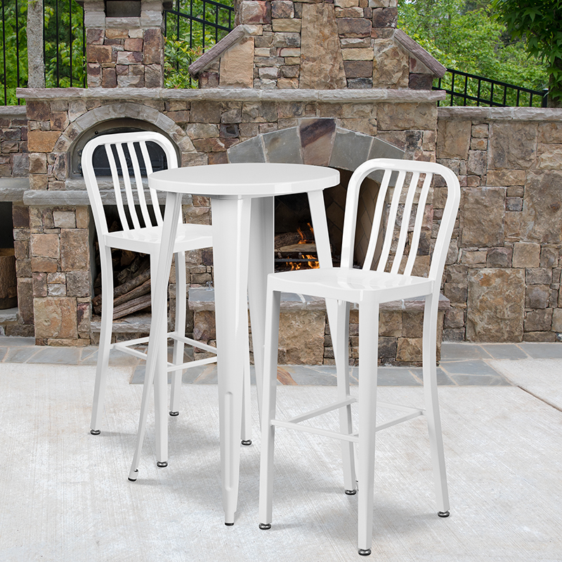 Alamont Furniture, ALA-DI62-194746, Metal Colorful Bar Table and Stool Sets