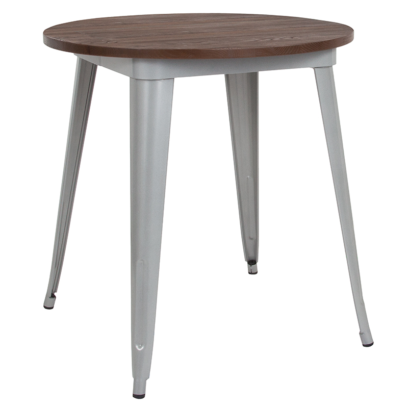 Alamont Furniture, ALA-DI62-239598, Metal/Wood Colorful Restaurant Tables