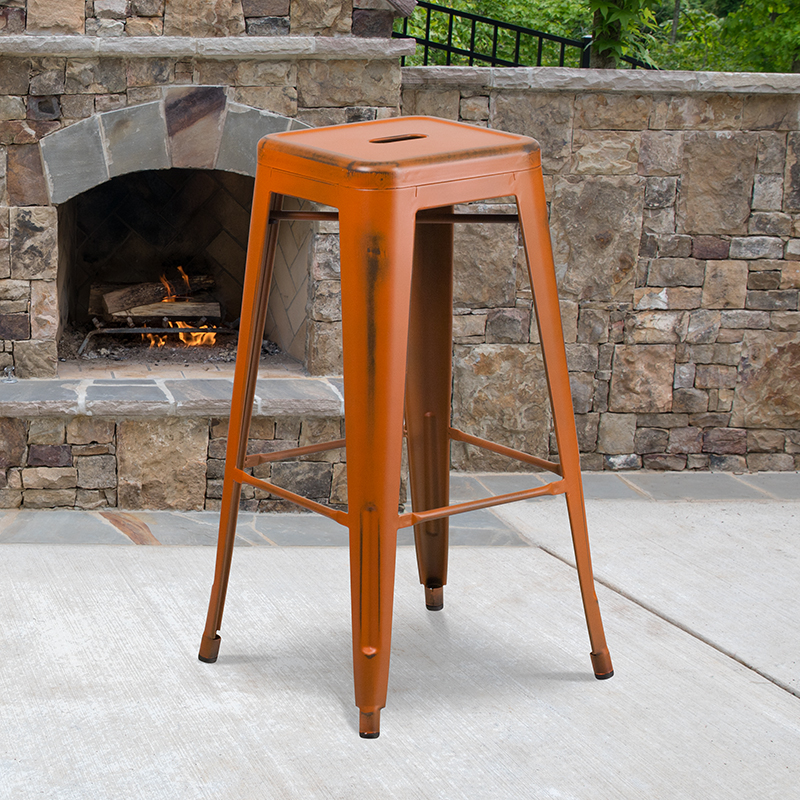 Alamont Furniture, ALA-FUCU-158220, Metal Colorful Restaurant Barstools