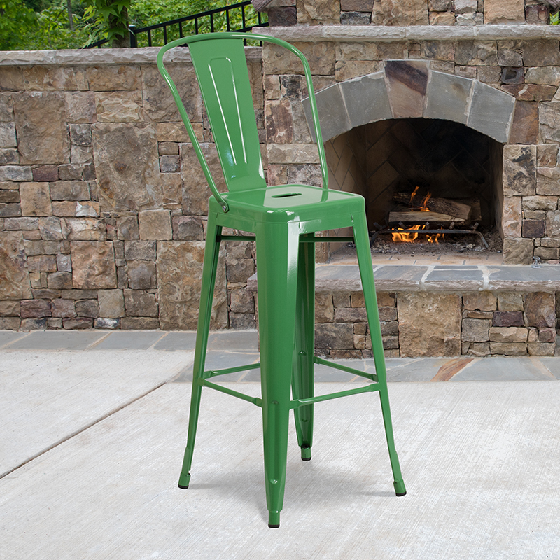 Alamont Furniture, ALA-DI42-134909, Metal Colorful Restaurant Barstools