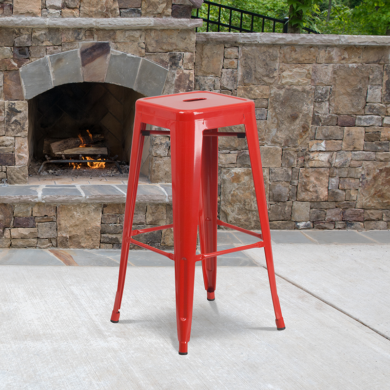 Alamont Furniture, ALA-DI42-22505, Metal Colorful Restaurant Barstools