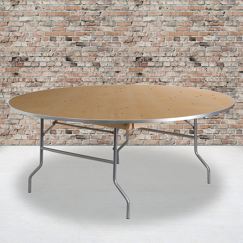 Alamont Furniture, ALA-YB83-14727, Round Wood Folding Tables