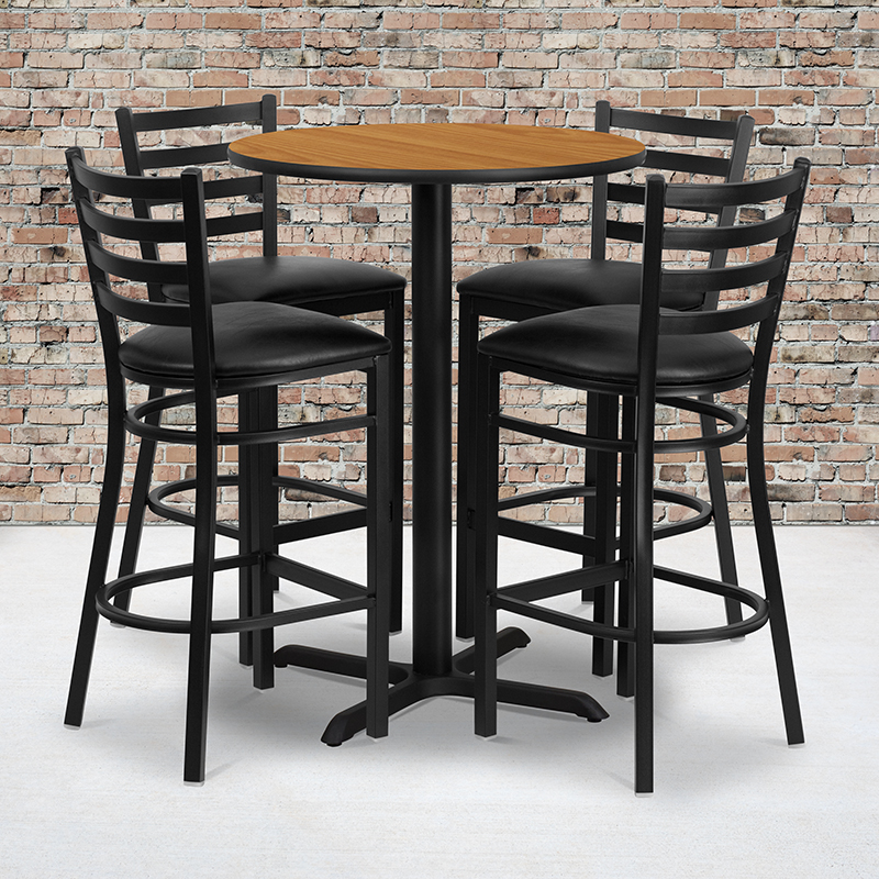 Alamont Furniture, ALA-IECG2-7771, Laminate Restaurant Bar Table and Stool Sets
