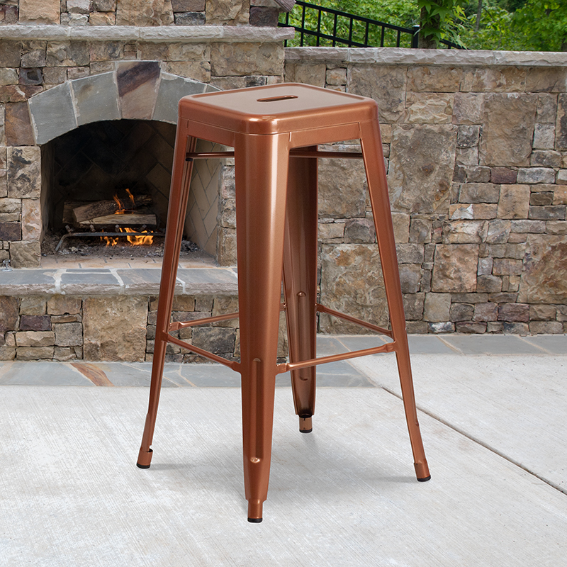 Alamont Furniture, ALA-FUCU-177977, Metal Colorful Restaurant Barstools