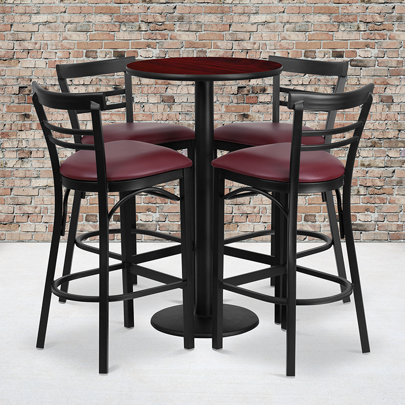 Alamont Furniture, ALA-STSC2-9165, Laminate Restaurant Bar Table and Stool Sets