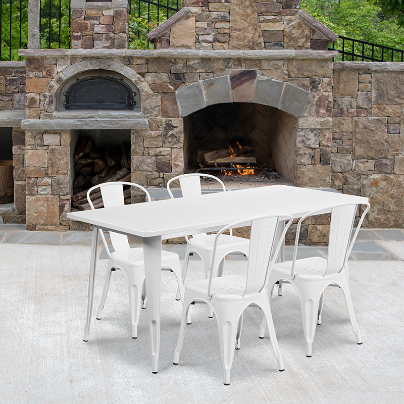 Alamont Furniture, ALA-FUDU-176647, Metal Colorful Table and Chair Sets