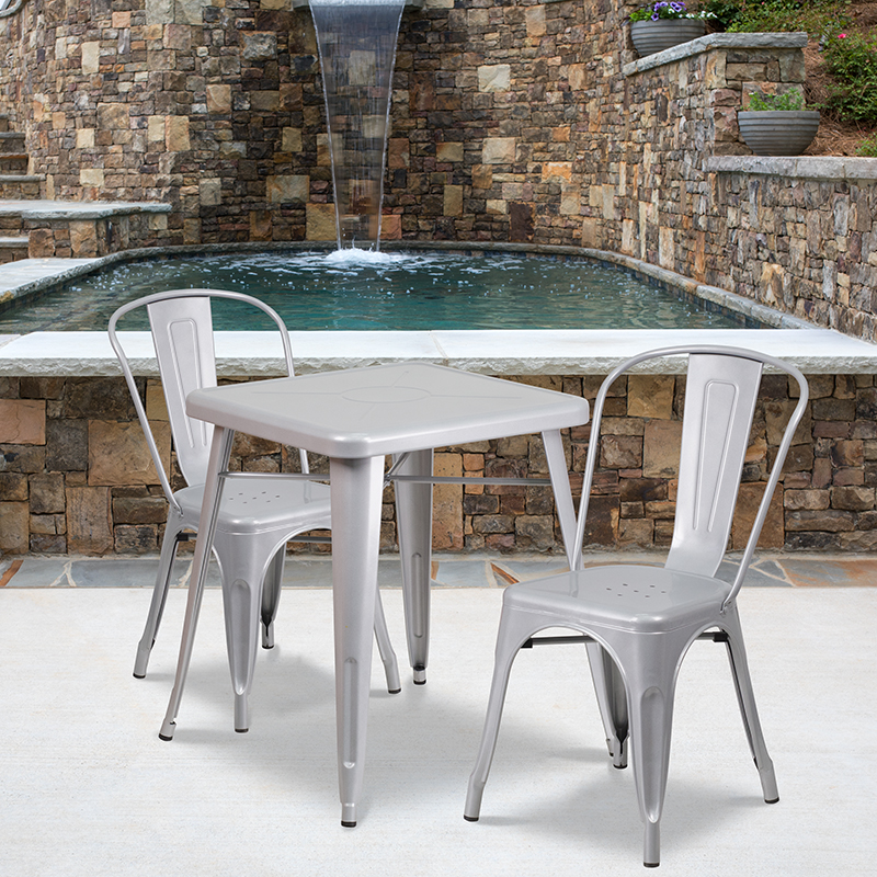Alamont Furniture, ALA-DI42-159789, Metal Colorful Table and Chair Sets