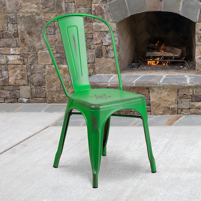 Alamont Furniture, ALA-FU46-157703, Metal Colorful Restaurant Chairs
