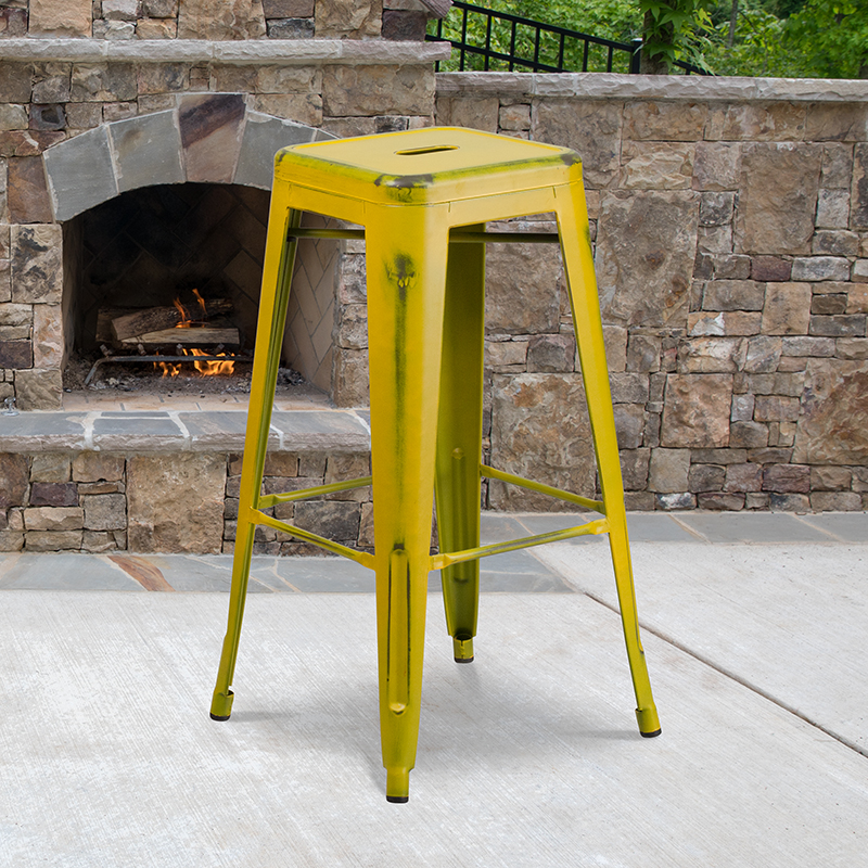Alamont Furniture, ALA-FUCU-158217, Metal Colorful Restaurant Barstools
