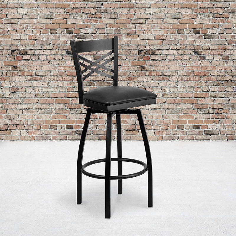 Alamont Furniture, ALA-YV7G-14374, Metal Restaurant Swivel Barstools