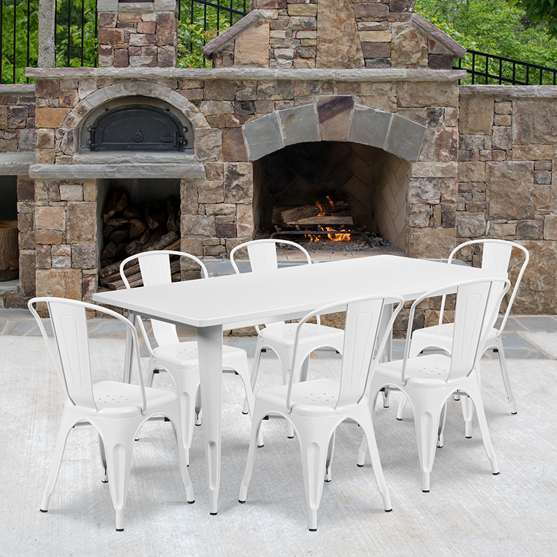 Alamont Furniture, ALA-FUDU-176663, Metal Colorful Table and Chair Sets