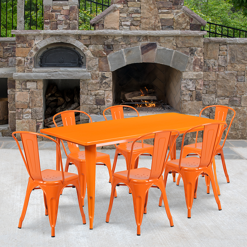 Alamont Furniture, ALA-FUDU-176660, Metal Colorful Table and Chair Sets