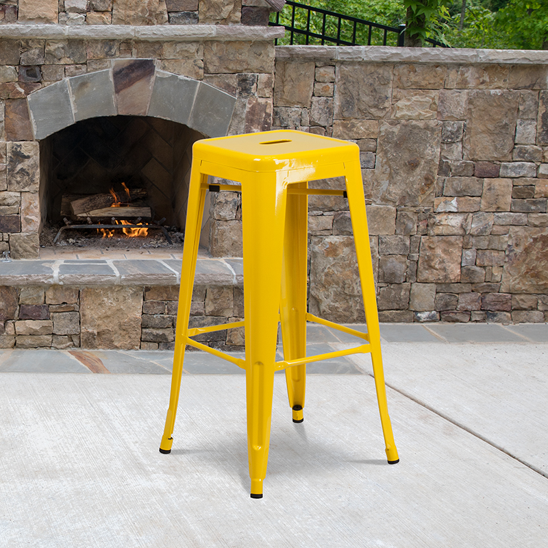 Alamont Furniture, ALA-DI42-134934, Metal Colorful Restaurant Barstools