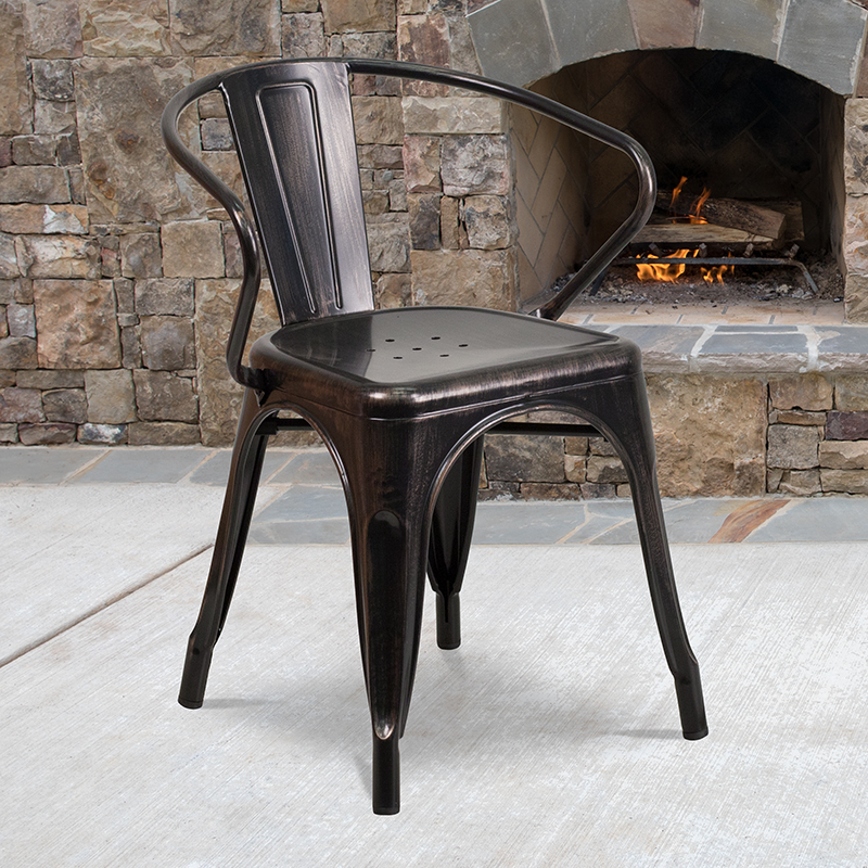 Alamont Furniture, ALA-DI42-134960, Metal Colorful Restaurant Chairs