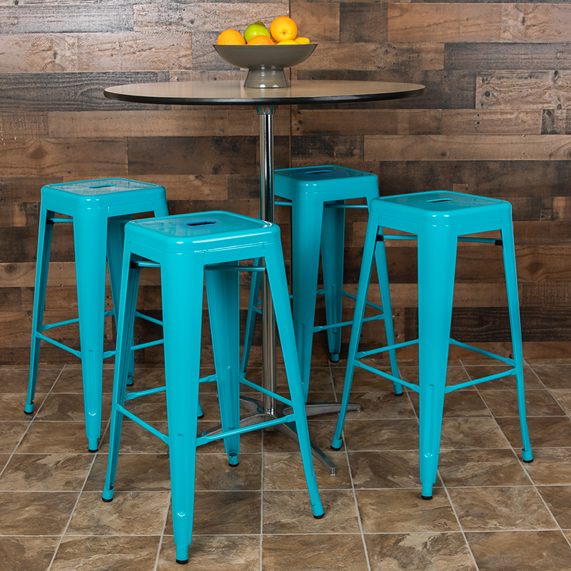 Alamont Furniture, 4-ALA-5FU-443492, Metal Bar Height Stools
