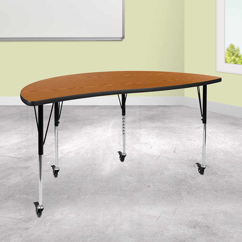 Alamont Furniture, ALA-YVTG-448349, Collaborative Half Circle Activity Tables
