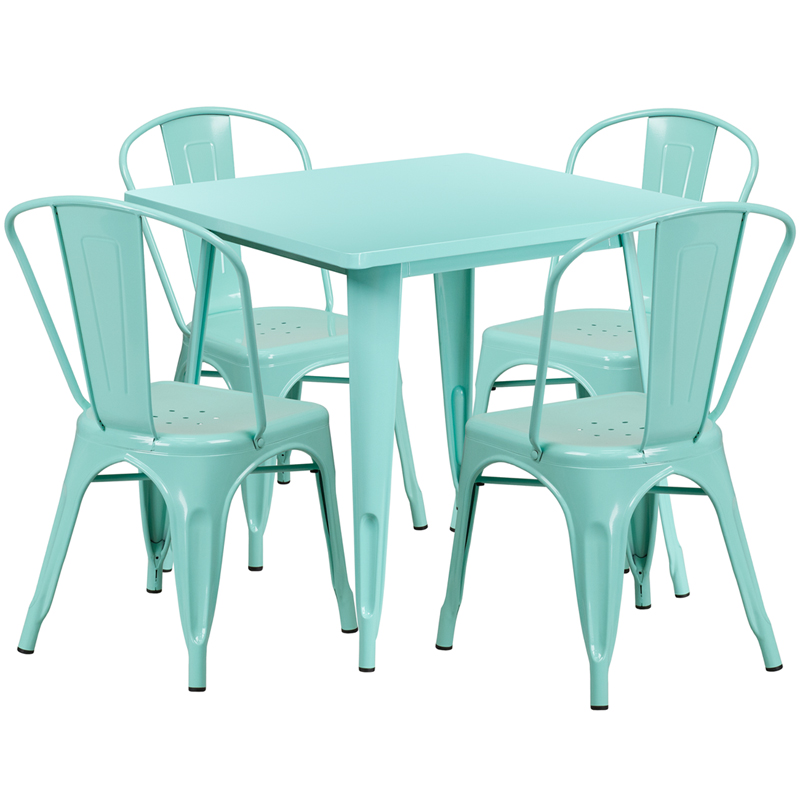 Alamont Furniture, ALA-FUDU-194473, Metal Colorful Table and Chair Sets