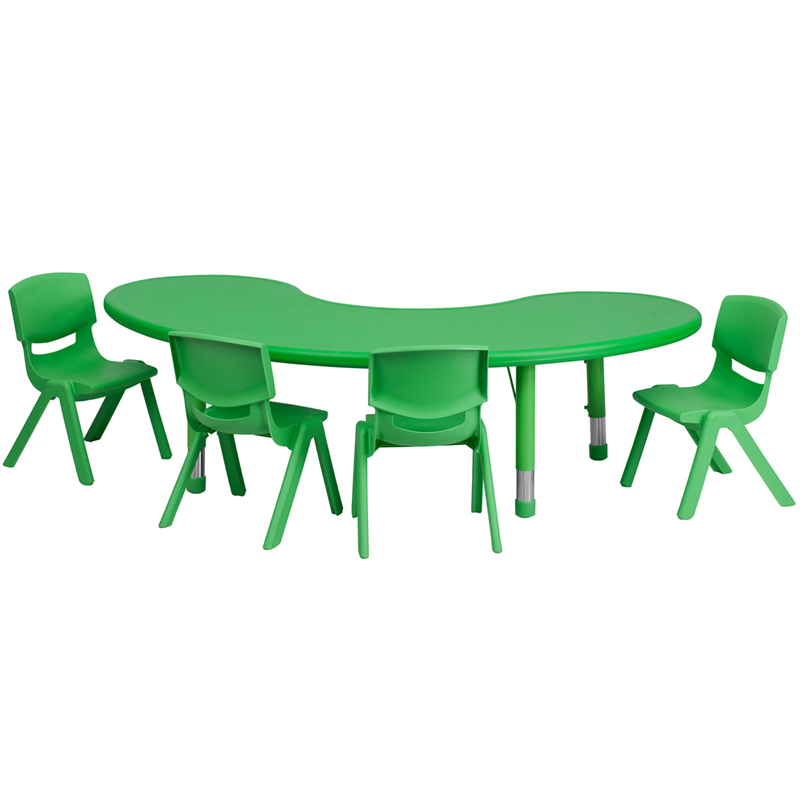 Alamont Furniture, ALA-ZVZD-9244, Half-Moon Activity Table Set