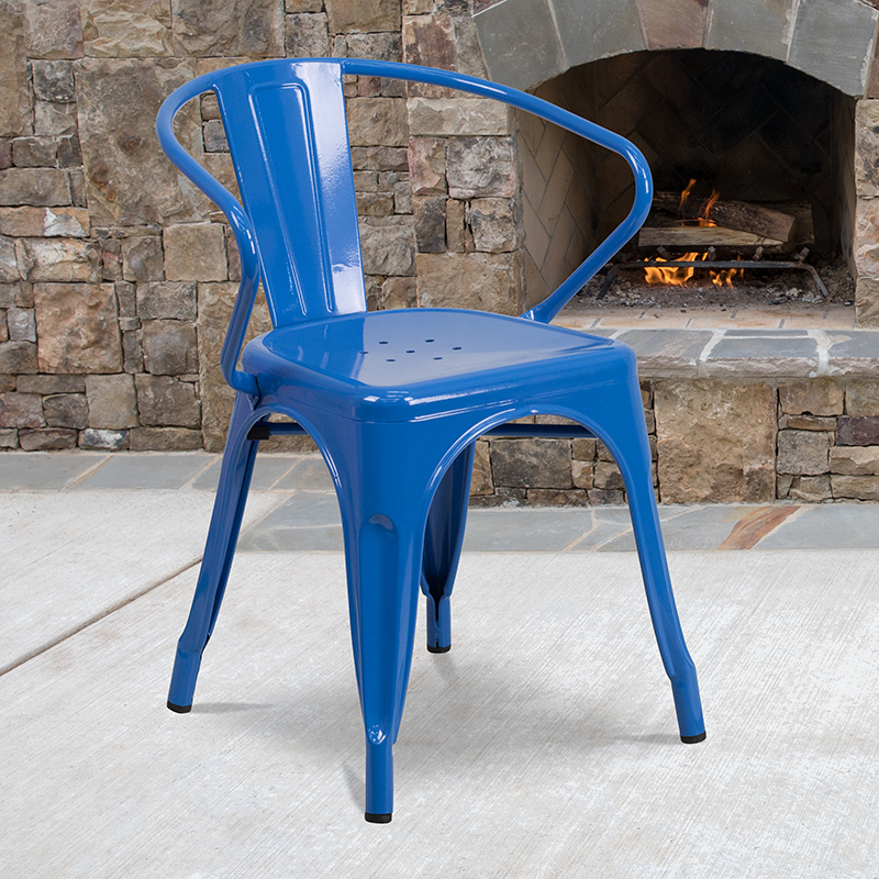 Alamont Furniture, ALA-DI42-134920, Metal Colorful Restaurant Chairs