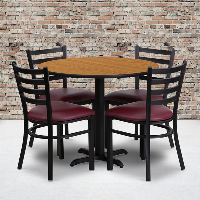 Alamont Furniture, ALA-IECG2-7755, Laminate Restaurant Table and Chair Sets