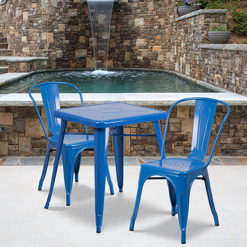 Alamont Furniture, ALA-DI42-159791, Metal Colorful Table and Chair Sets