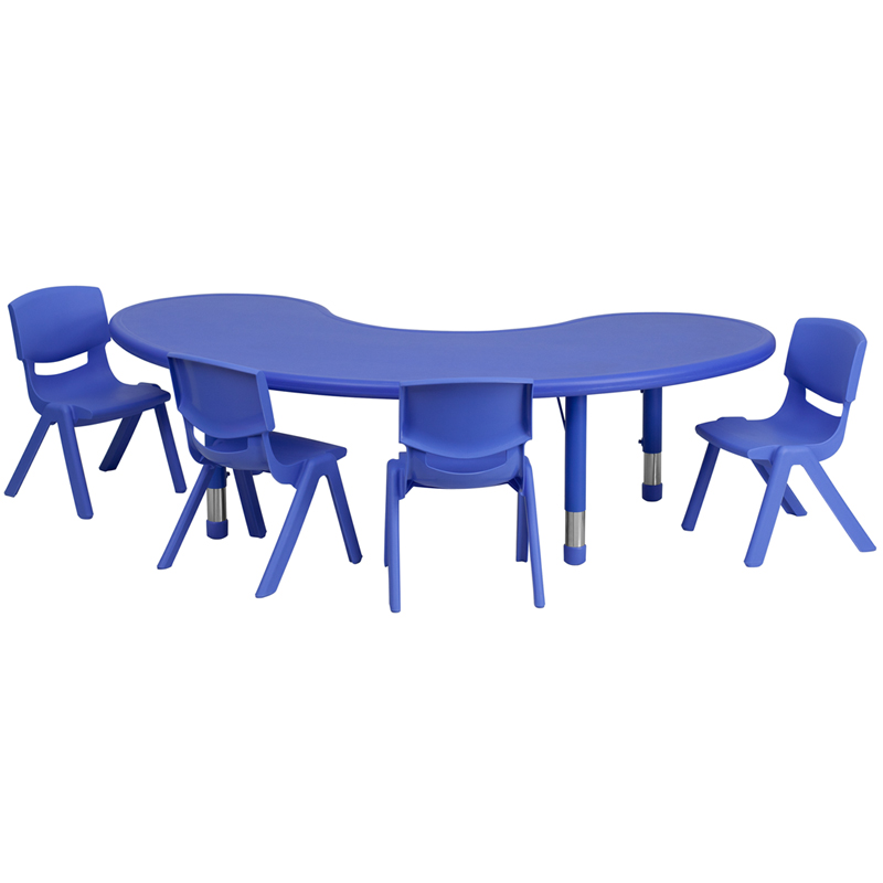 Alamont Furniture, ALA-ZVZD-9243, Half-Moon Activity Table Set