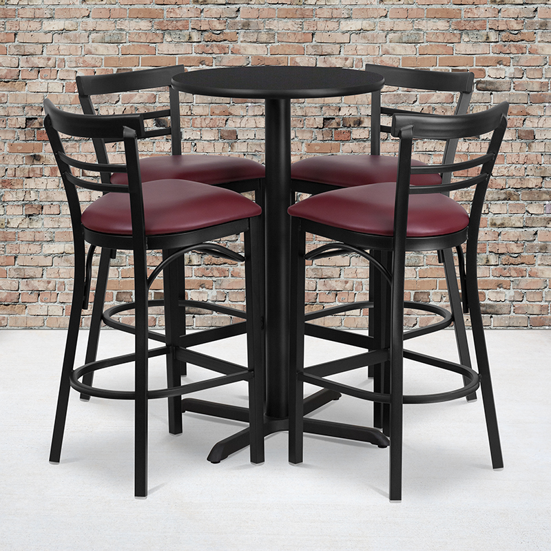 Alamont Furniture, ALA-IECG2-7785, Laminate Restaurant Bar Table and Stool Sets