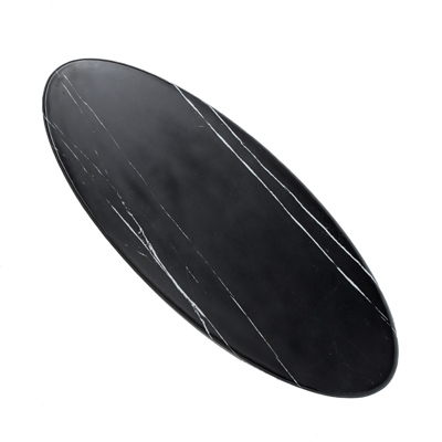 American Metalcraft, MB25, Serv Board, Mel, Oval, Blk Marble