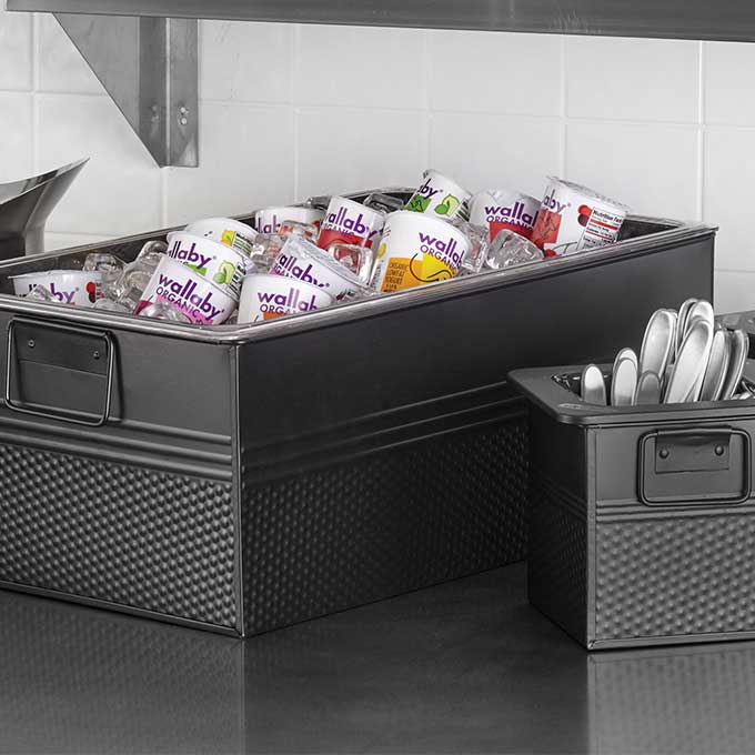 American Metalcraft, BEV820, Tub, Hammered, Rectangular, Full-Size