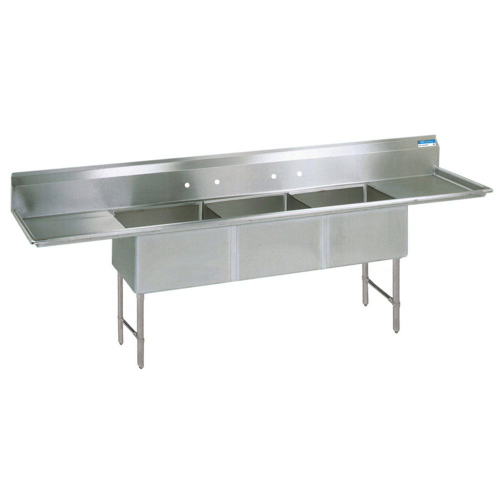 BK Resources, BKS6-3-24-14-24TS, Sink, (3) Three Compartment