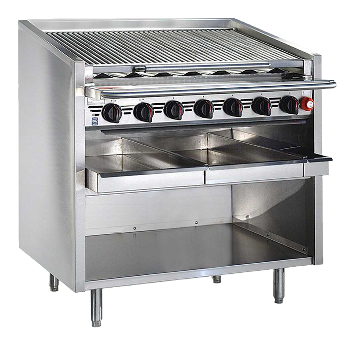 Bakers Pride, 4M-T6SA6RN, Charbroiler, Gas, Floor Model