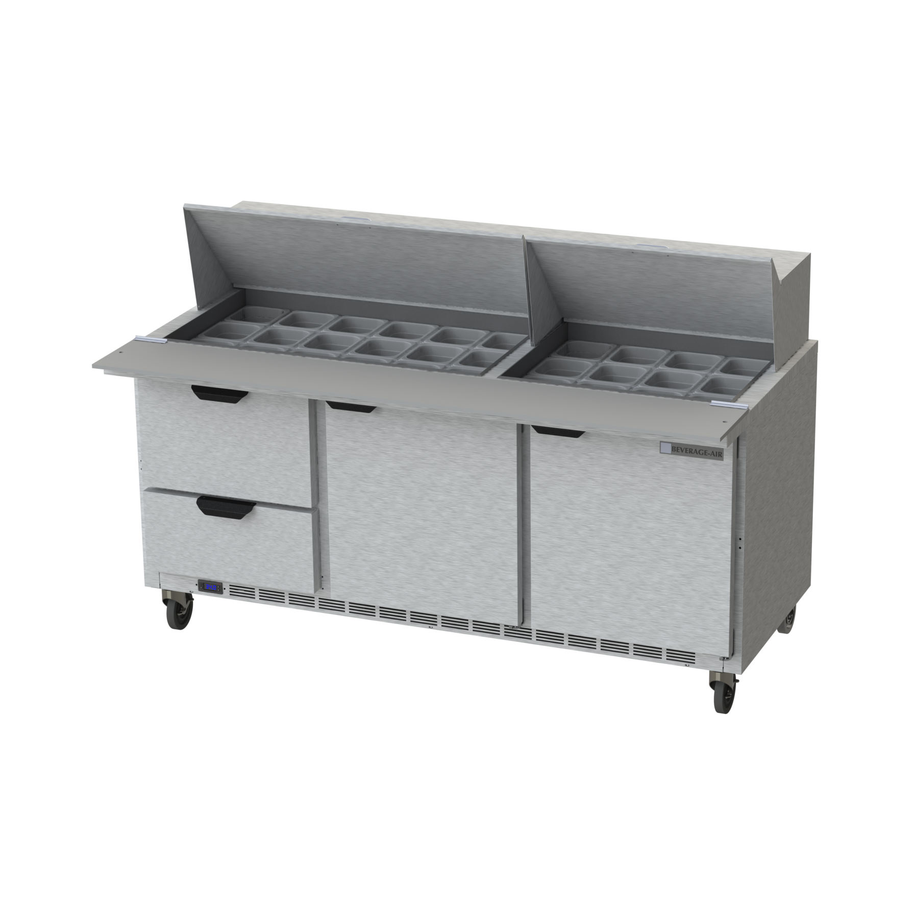 Beverage Air, SPED72HC-30M-2, Refrigerated Counter, Mega Top Sandwich / Salad Unit