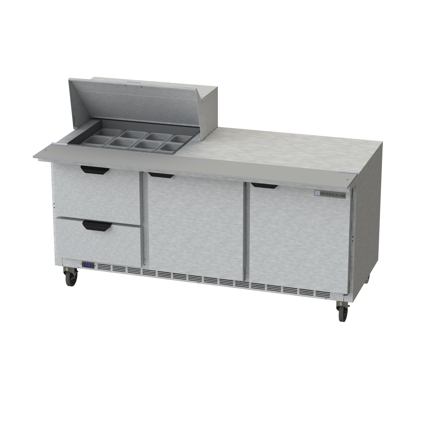 Beverage Air, SPED72HC-12M-2, Refrigerated Counter, Mega Top Sandwich / Salad Unit