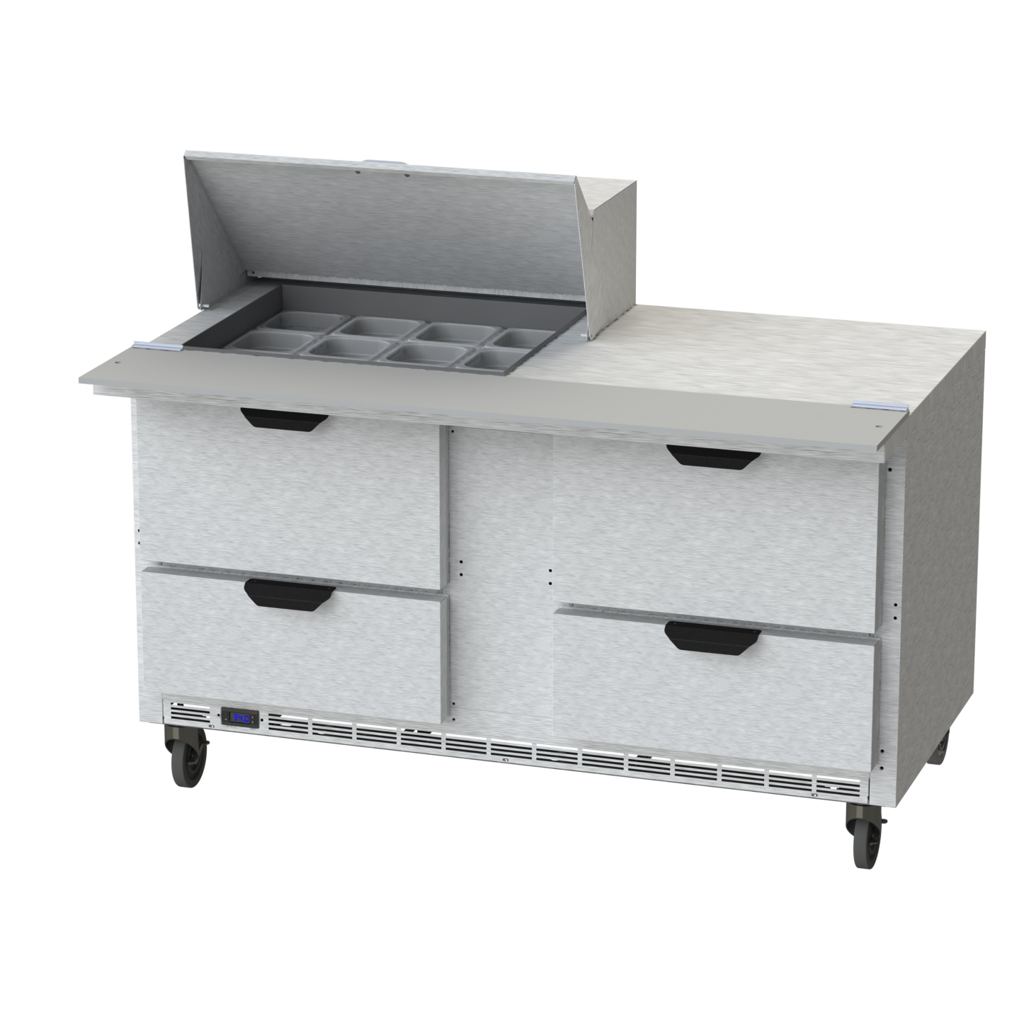 Beverage Air, SPED60HC-12M-4, Refrigerated Counter, Mega Top Sandwich / Salad Unit