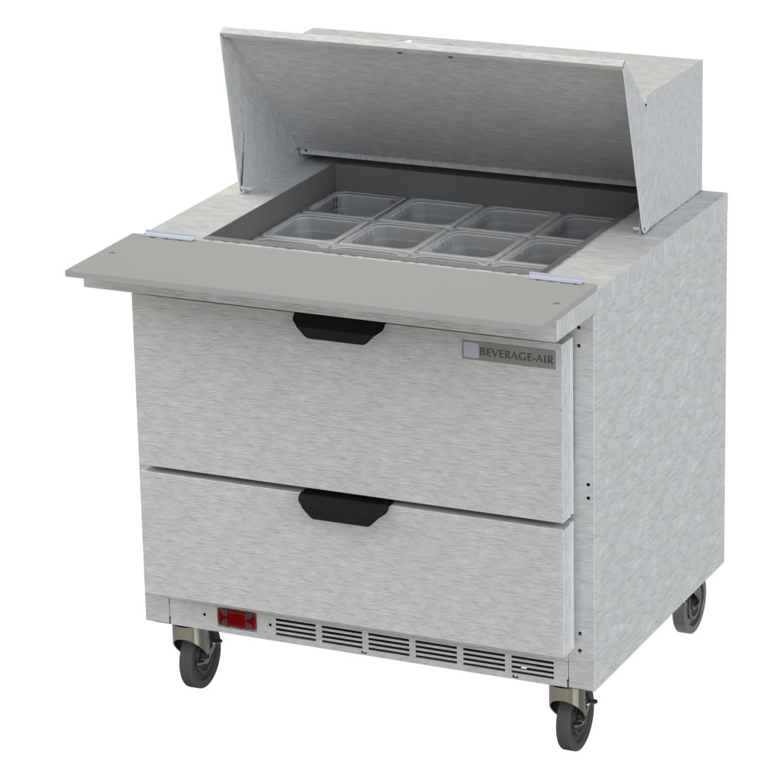 Beverage Air, SPED36HC-12M-2, Refrigerated Counter, Mega Top Sandwich / Salad Unit