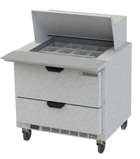 Beverage Air, SPED32HC-12M-2, Refrigerated Counter, Sandwich / Salad Unit