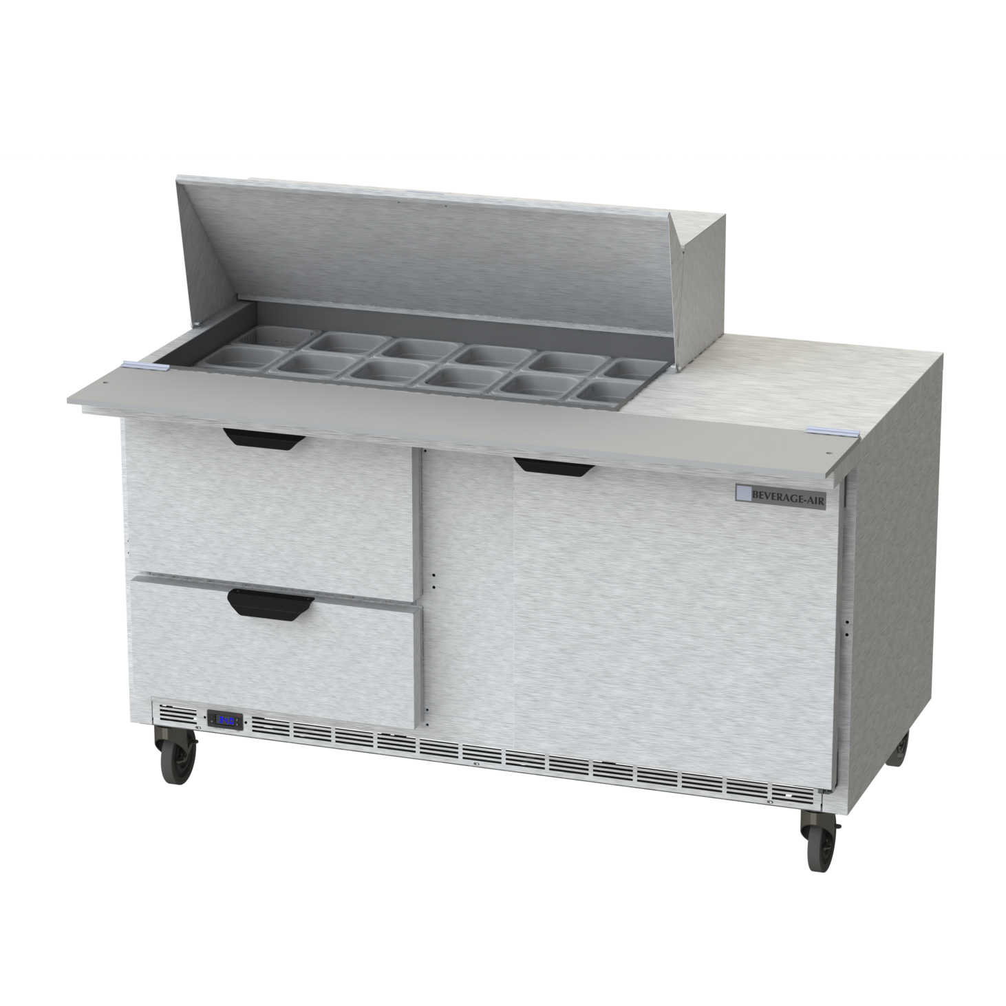Beverage Air, SPED60HC-18M-2, Refrigerated Counter, Mega Top Sandwich / Salad Unit