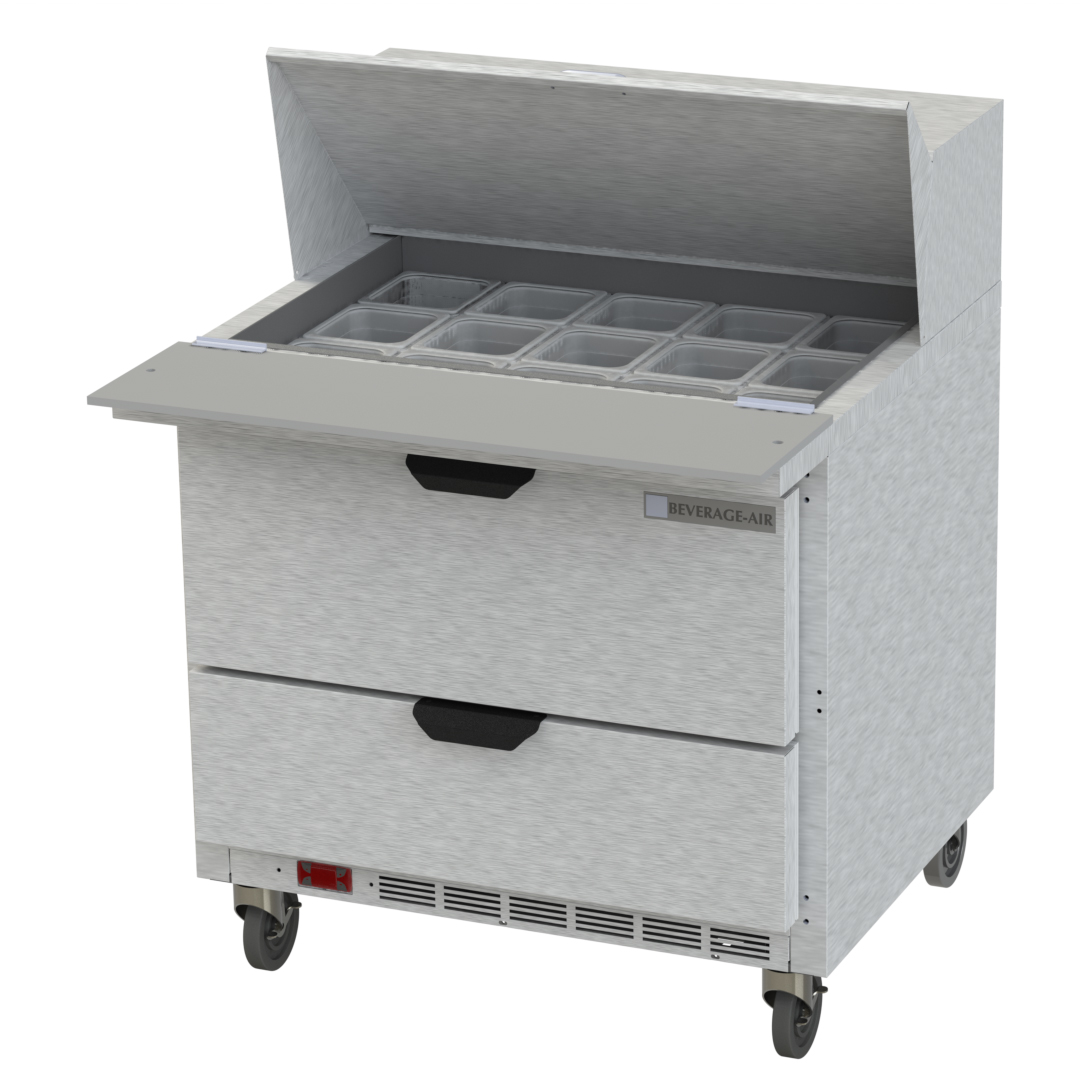 Beverage Air, SPED36HC-15M-2, Refrigerated Counter, Mega Top Sandwich / Salad Unit