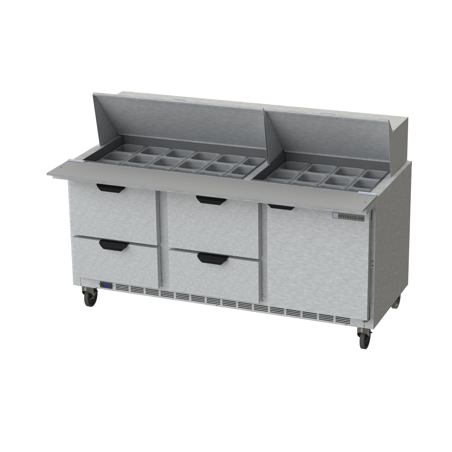 Beverage Air, SPED72HC-30M-4, Refrigerated Counter, Mega Top Sandwich / Salad Unit