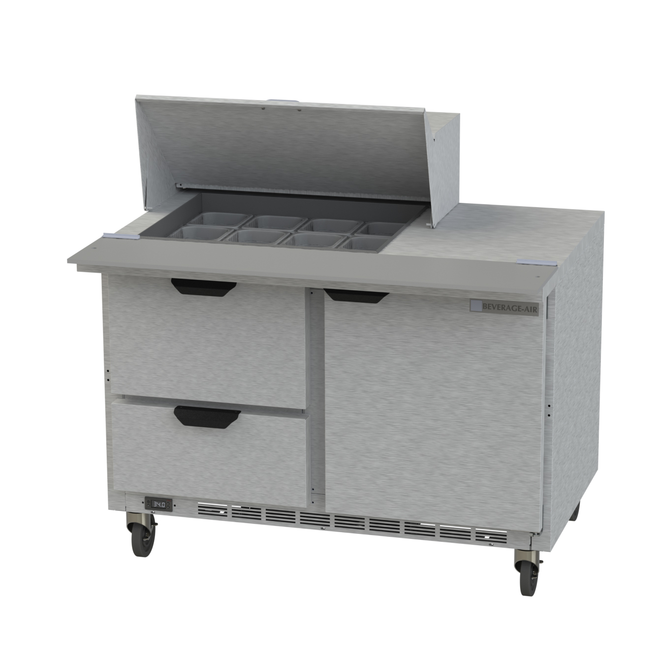Beverage Air, SPED48HC-12M-2, Refrigerated Counter, Mega Top Sandwich / Salad Unit