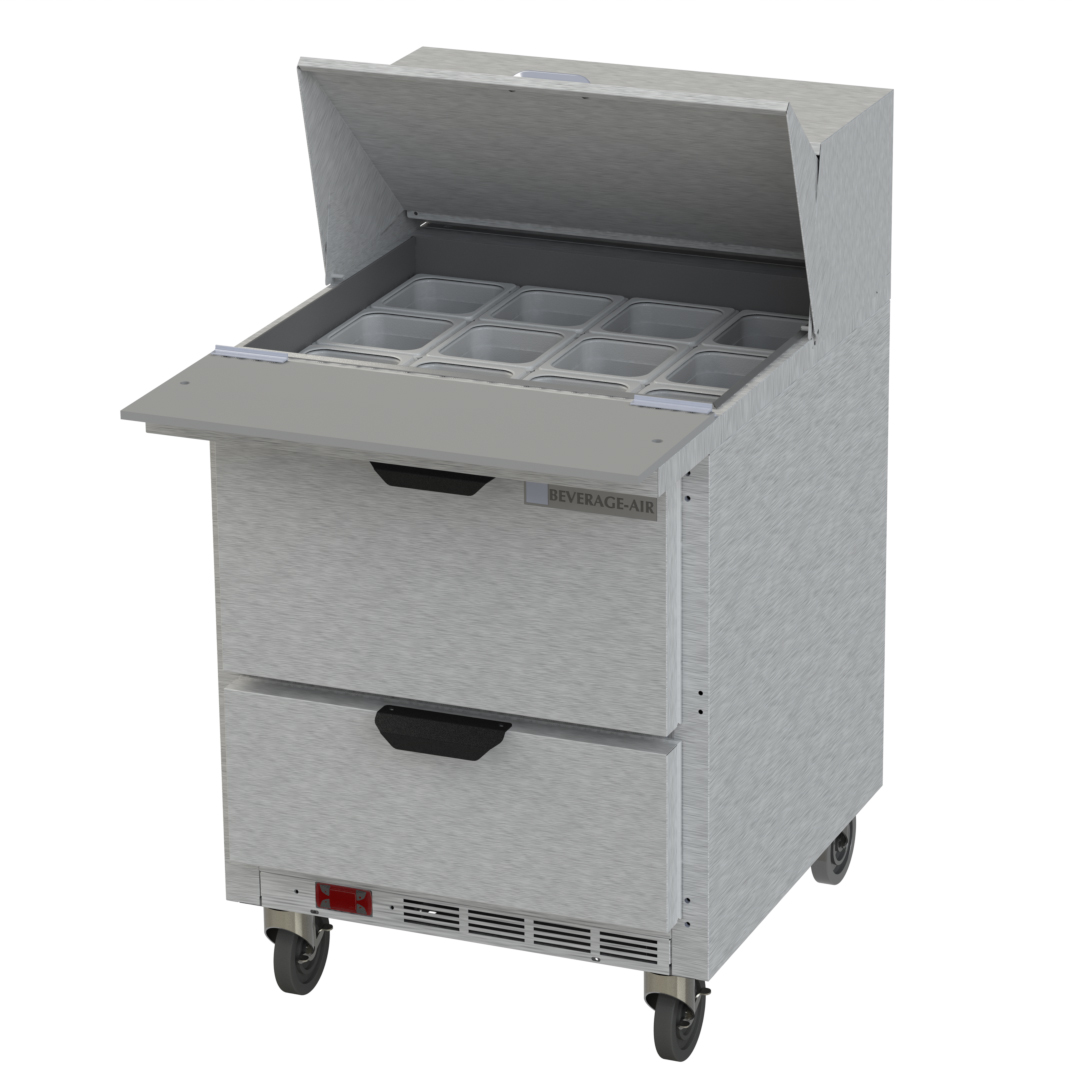 Beverage Air, SPED27HC-12M-B, Refrigerated Counter, Mega Top Sandwich / Salad Unit