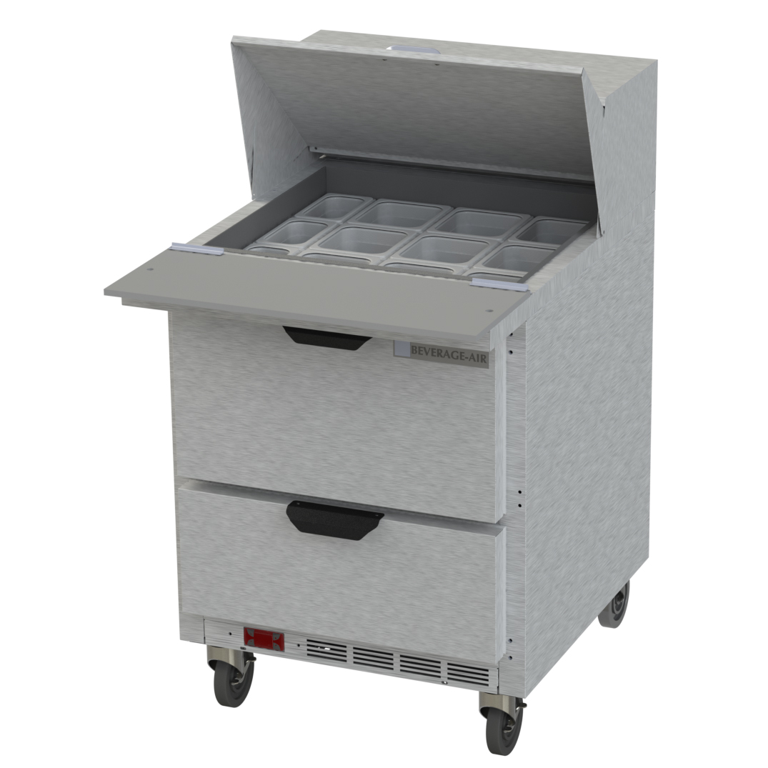 Beverage Air, SPED27HC-12M, Refrigerated Counter, Mega Top Sandwich / Salad Unit