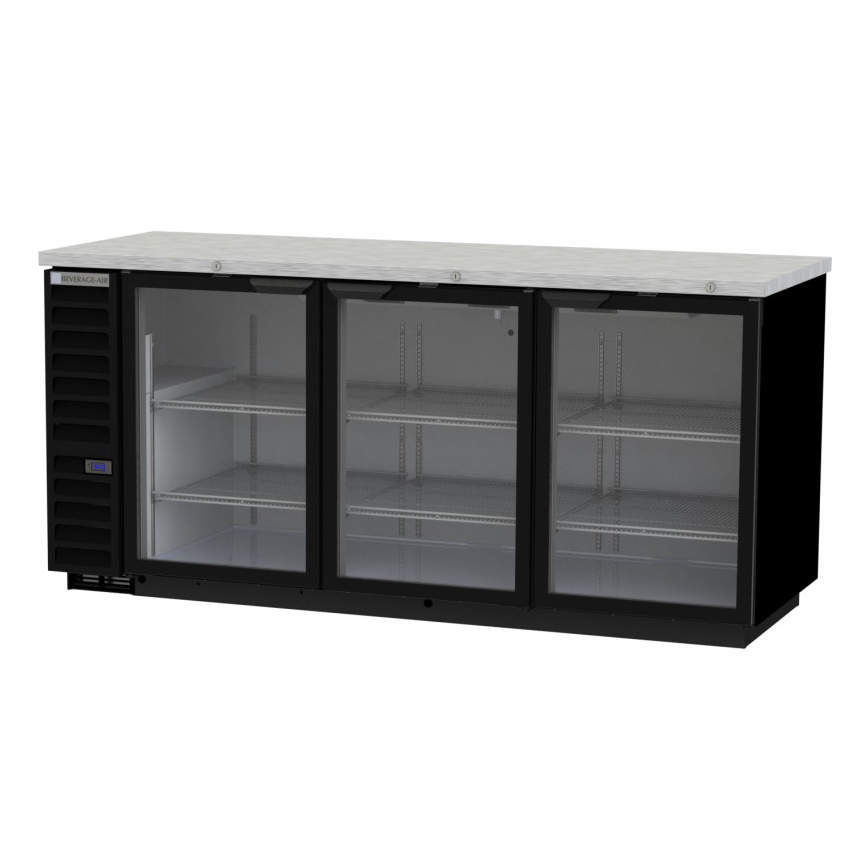Beverage Air, BB78HC-1-FG-B, Back Bar Cabinet, Refrigerated