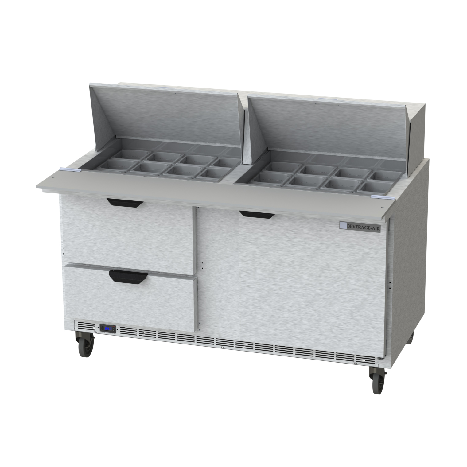 Beverage Air, SPED60HC-24M-2, Refrigerated Counter, Mega Top Sandwich / Salad Unit