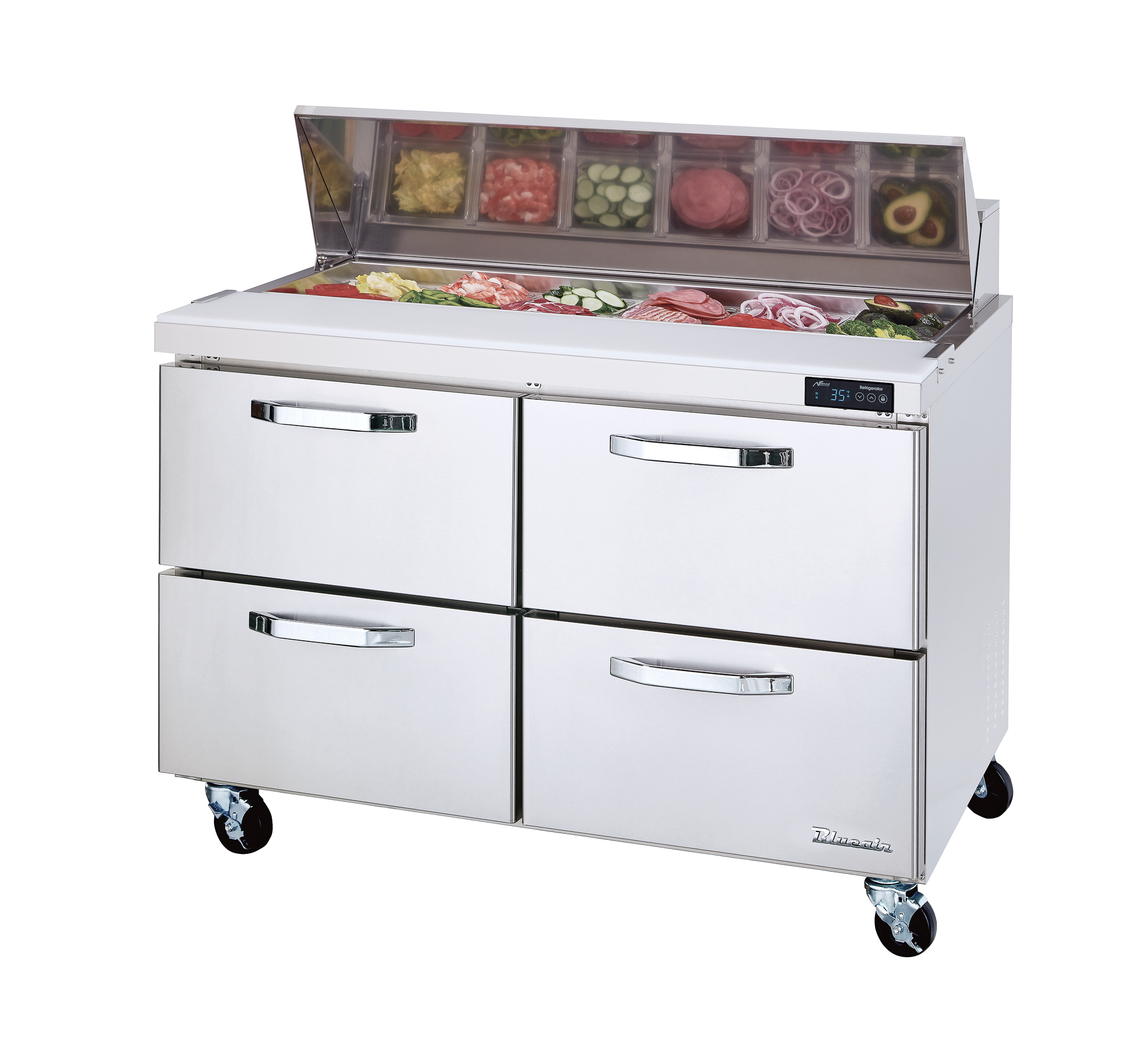 Blue Air Commercial Refrigeration, BLPT48-D4-HC, Sandwich Prep Table