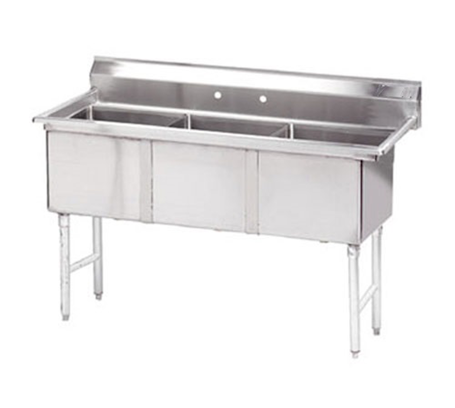 Blue Air Commercial Refrigeration, BS3-18-12/N, Three Compartment Sink